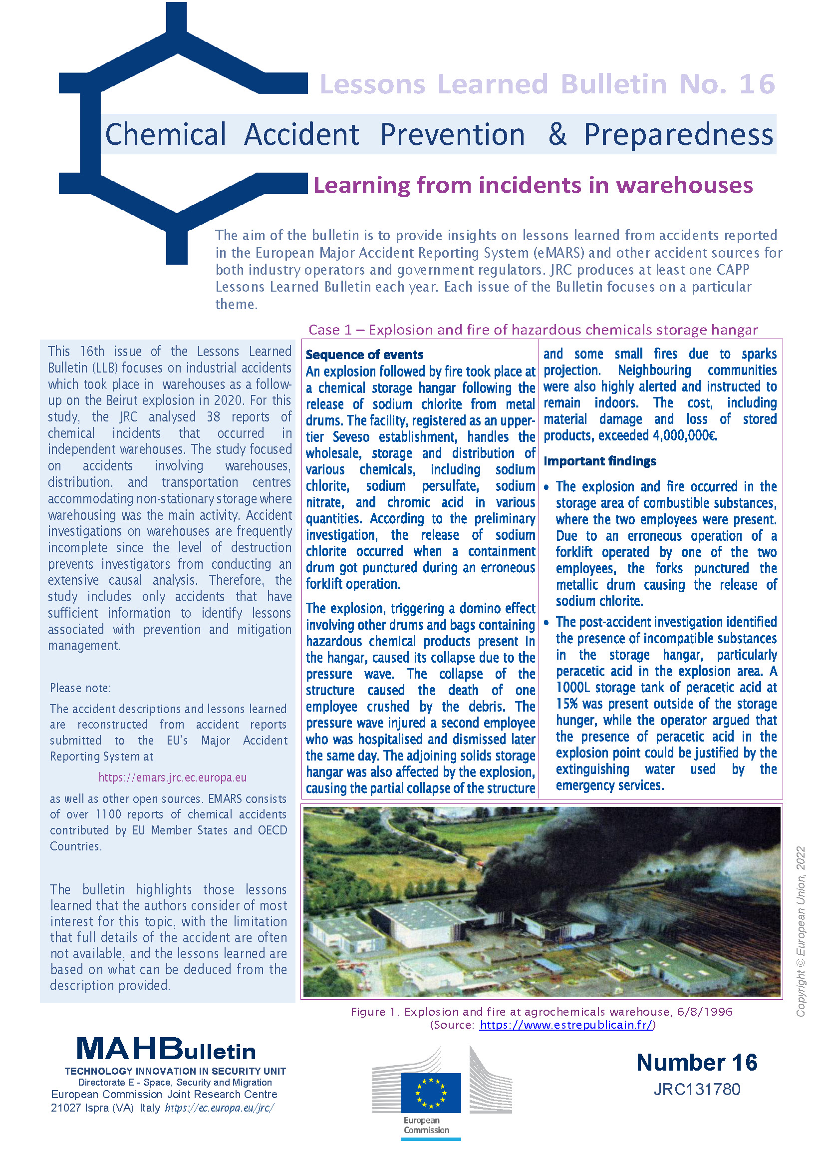 IChemE: Learning lessons from major incidents – improving process